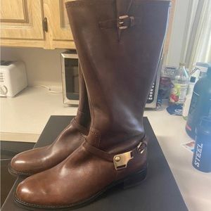 New Women’s Ecco Hobart Harness Boots 10 leather mink brown